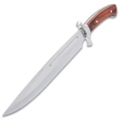 Ridge Runner Denali Ridge Toothpick Knife And Sheath - Stainless Steel Blade, Wooden Handle, Stainless Steel Pins - Length 17 1/2” -Knife Series Shop E17 RR848
