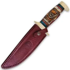 Timber Rattler Whispering Winds Bowie Knife Genuine Bone Fixed Blade -Knife Series Shop E17 TR135