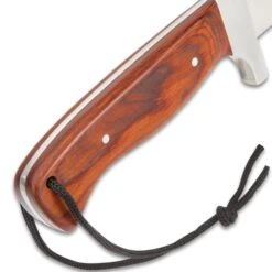 Timber Rattler Full-Tang Jungle Beast Machete - Stainless Steel Blade, Wooden Handle, Lanyard Cord - Length 25” -Knife Series Shop E17 TR168