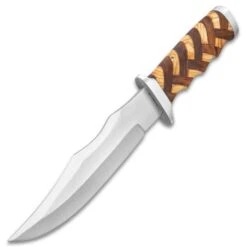 Timber Rattler Handcrafted Heirloom Bowie Knife And Sheath - Stainless Steel Blade, Walnut And Olive Wood Handle, Stainless Steel Guard And Pommel - Length 12” 8 Timber Rattler Handcrafted Heirloom Bowie Knife And Sheath - Stainless Steel Blade, Walnut And Olive Wood Handle, Stainless Steel Guard And Pommel - Length 12” -Knife Series Shop E17 TR181