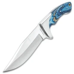 Timber Rattler Blue Pakkawood Skinning Knife -Knife Series Shop E17 TR78