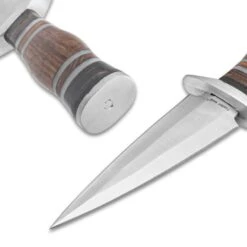 Timber Wolf Fur Trapper Dagger And Sheath - Stainless Steel Blade, Wood And Resin Handle - Length 12" 7 Timber Wolf Fur Trapper Dagger And Sheath - Stainless Steel Blade, Wood And Resin Handle - Length 12" -Knife Series Shop E17 TW1388