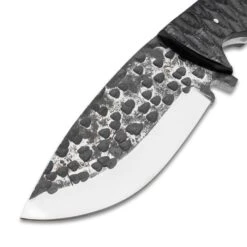 Timber Wolf Blacksmith Knife And Sheath - Hammered Steel Blade, Resin Handle, Stainless Steel Pins - Length 10" -Knife Series Shop E17 TW1403