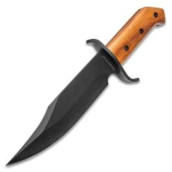 Timber Wolf ClaimStaker Bowie Knife And Sheath - 3Cr13 Stainless Steel Black Blade, Full-Tang, Wooden Handle - Length 12 1/2” 9 Timber Wolf ClaimStaker Bowie Knife And Sheath - 3Cr13 Stainless Steel Black Blade, Full-Tang, Wooden Handle - Length 12 1/2” -Knife Series Shop E17 TW969