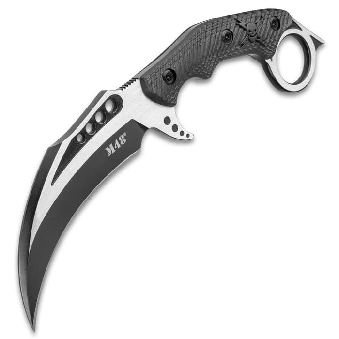 M48 Liberator Falcon Karambit Knife And Sheath - Cast Stainless Steel Blade, Black Oxide Coating, Injection Molded Nylon Handle - Length 10” 4 M48 Liberator Falcon Karambit Knife And Sheath - Cast Stainless Steel Blade, Black Oxide Coating, Injection Molded Nylon Handle - Length 10” - Image 4