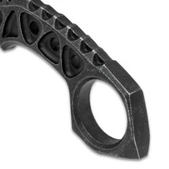 M48 OPS Tanker Combat Karambit With Sheath - 3Cr13 Stainless Steel Construction, Black Finish, Open-Ring Pommel - Length 9 1/8” -Knife Series Shop E17 UC3443