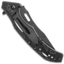 Rampage Tailwind Ball Bearing Pocket Knife - Stainless Steel Blade, Aluminum And Steel Handle, Pocket Clip - 4 3/4” Closed -Knife Series Shop E19 BK4746