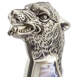 Winter Wolf Pocket Knife - 3Cr13 Stainless Steel, Sculpted Cast Metal And TPU Handle, Colorful Artwork, Liner Lock - Closed 5” 7 Winter Wolf Pocket Knife - 3Cr13 Stainless Steel, Sculpted Cast Metal And TPU Handle, Colorful Artwork, Liner Lock - Closed 5” -Knife Series Shop E19 BK4885