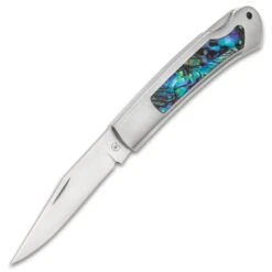Kissing Crane Genuine Abalone And Stainless Pocket Knife 8 Kissing Crane Genuine Abalone And Stainless Pocket Knife -Knife Series Shop E19 KC5505