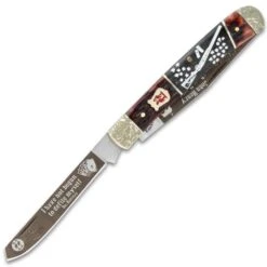 Kissing Crane Doc Holliday Trapper Pocket Knife - Stainless Steel Blades, Burnt Bone Handle Scales, Nickel Silver Bolsters 8 Kissing Crane Doc Holliday Trapper Pocket Knife - Stainless Steel Blades, Burnt Bone Handle Scales, Nickel Silver Bolsters -Knife Series Shop E19 KC5853
