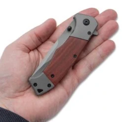 Timber Wolf Heirloom Pocket Knife - Free Engraving, Wooden Handle Scales -Knife Series Shop E19 TW1216