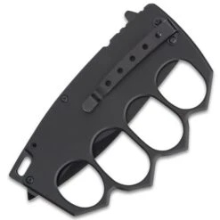 USMC Trench Folding Knuckle Knife - Stainless Steel Blade, TPU Handle, Glass Breaker Pommel, Pocket Clip - Closed 4 3/4” 10 USMC Trench Folding Knuckle Knife - Stainless Steel Blade, TPU Handle, Glass Breaker Pommel, Pocket Clip - Closed 4 3/4” -Knife Series Shop E19 UC3463