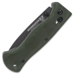 Bushmaster Explorer Micarta Pocket Knife - S35V Steel Blade, Micarta Handle Scales, Ball Bearing Pivot Lock - Closed 4 3/8” -Knife Series Shop E19 UC3498