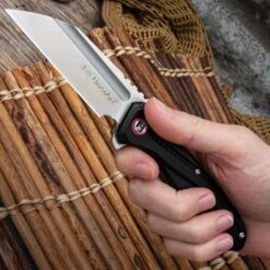 Honshu Sumorusodo Pocket Knife - 7Cr17 Stainless Steel Blade, Aluminum Handle, Ball Bearing Opening, Liner Lock -Knife Series Shop E19 UC3540