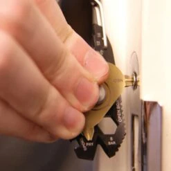 SHTF 20-In-1 Multi-Tool EDC With Carabiner Quick Release Clip - Various Sized Wrenches And Screwdrivers, Blade, Ruler, File -Knife Series Shop E33 BK4479