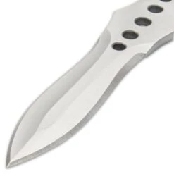 Hibben Three-Piece Master Thrower Set And Sheath - One-Piece 3Cr13 Stainless Steel, Perfectly Balanced - Length 8” -Knife Series Shop E47 GH5118