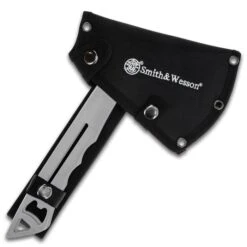 Smith & Wesson Throwing Combo Set With Sheaths - Stainless Steel Construction, Three Axes And Three Knives, Bottle Openers 10 Smith & Wesson Throwing Combo Set With Sheaths - Stainless Steel Construction, Three Axes And Three Knives, Bottle Openers -Knife Series Shop E47 SW08111