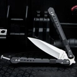 Honshu Senjutsu Fly Butterfly Knife - 7Cr17 Stainless Steel Blade, Anodized 6061 Aluminum Handles, Stainless Steel Latch - Closed Length 5 1/4” 9 Honshu Senjutsu Fly Butterfly Knife - 7Cr17 Stainless Steel Blade, Anodized 6061 Aluminum Handles, Stainless Steel Latch - Closed Length 5 1/4” -Knife Series Shop E49 UC3526