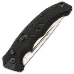 Boker Plus Black Intention Pocket Knife - D2 Tool Steel Blade, G10 Handle, Push Button Opening, Slide Lock - Length 7 4/5” 10 Boker Plus Black Intention Pocket Knife - D2 Tool Steel Blade, G10 Handle, Push Button Opening, Slide Lock - Length 7 4/5” -Knife Series Shop F04 BR4971