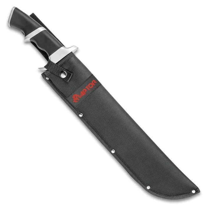 Raptor Machete With Sheath - Stainless Steel Blade, Pakkawood Handle, Stainless Steel Guard And Pommel - Length 20 1/2” 5 Raptor Machete With Sheath - Stainless Steel Blade, Pakkawood Handle, Stainless Steel Guard And Pommel - Length 20 1/2” - Image 5