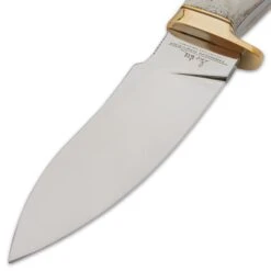 Special Edition Hibben Stag Chugach Hunter Knife With Sheath - German Steel Blade, Genuine Stag Handle, Brass Hand Guard -Knife Series Shop F17 GH5084GS