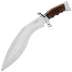 Hibben Kukri Fighter Knife And Sheath - 5Cr15MoV Steel Blade, Pakkawood Handle, Chrome-Plated Metal Guard And Pommel - Length 17 3/8” 9 Hibben Kukri Fighter Knife And Sheath - 5Cr15MoV Steel Blade, Pakkawood Handle, Chrome-Plated Metal Guard And Pommel - Length 17 3/8” -Knife Series Shop F17 GH5095