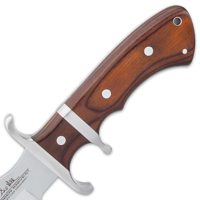 Hibben Sub-Hilt Fighter Knife And Sheath - 5Cr15MoV Stainless Steel Blade, Bloodwood Handle, Stainless Steel Guard 5 Hibben Sub-Hilt Fighter Knife And Sheath - 5Cr15MoV Stainless Steel Blade, Bloodwood Handle, Stainless Steel Guard - Image 5