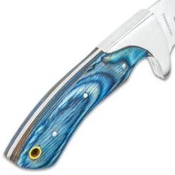 Timber Rattler Blue Pakkawood Skinning Knife -Knife Series Shop F17 TR78