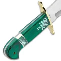 Timber Wolf Celtic Heritage Bowie Knife And Sheath - Stainless Steel Blade, Themed Etchings, Pakkawood Handle Scales, Brass Guard - Length 16” 9 Timber Wolf Celtic Heritage Bowie Knife And Sheath - Stainless Steel Blade, Themed Etchings, Pakkawood Handle Scales, Brass Guard - Length 16” -Knife Series Shop F17 TW1134