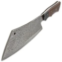 Timber Wolf Executive Cleaver Butcher Knife - Damascus Steel Blade, Full-Tang, Wooden Handle -Knife Series Shop F17 TW1223