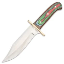 Timber Wolf Rainbow Knife And Sheath - Stainless Steel Blade, Pakkawood Handle Scales, Brass Guard - Length 10 3/4” 9 Timber Wolf Rainbow Knife And Sheath - Stainless Steel Blade, Pakkawood Handle Scales, Brass Guard - Length 10 3/4” -Knife Series Shop F17 TW1228