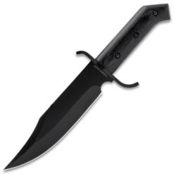 Timber Wolf Blackout Bowie Knife And Sheath - Black 3Cr13 Stainless Steel Blade, Wooden Handle Scales - Length 12 1/2” 9 Timber Wolf Blackout Bowie Knife And Sheath - Black 3Cr13 Stainless Steel Blade, Wooden Handle Scales - Length 12 1/2” -Knife Series Shop F17 TW1400