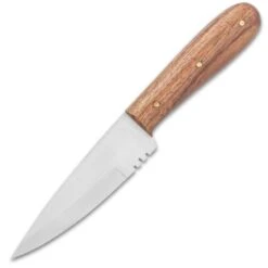 Timber Wolf Mini Hunting Knife And Sheath - Stainless Steel Blade, Wooden Handle, Brass Pins - Length 8" -Knife Series Shop F17 TW1402