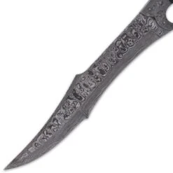 Timber Wolf Shah Machete And Sheath - Damascus Steel Blade, Damascus Steel Handle, Walnut Wood Handle - Length 17” -Knife Series Shop F17 TW842