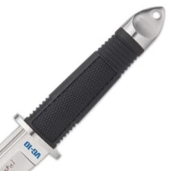 United Cutlery VG-10 Honshu Tanto Knife And Leather Sheath - VG-10 Steel Blade, TPR Handle, Stainless Steel Guard And Pommel -Knife Series Shop F17 UC2629VG