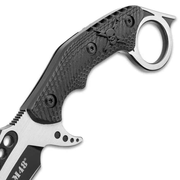 M48 Liberator Falcon Karambit Knife And Sheath - Cast Stainless Steel Blade, Black Oxide Coating, Injection Molded Nylon Handle - Length 10” 5 M48 Liberator Falcon Karambit Knife And Sheath - Cast Stainless Steel Blade, Black Oxide Coating, Injection Molded Nylon Handle - Length 10” - Image 5