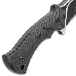 M48 Liberator Sabotage II Combat Knife With Sheath - Cast Stainless Steel, Black Oxide Coating, Layered G10 Handle - Length 13 1/2” -Knife Series Shop F17 UC3337