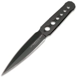 Undercover CIA Stinger Knife And Sheath - One-Piece 3Cr13 Steel Construction, Black Oxide Coating, Thru-Holes - Length 7 1/8” -Knife Series Shop F17 UC3344