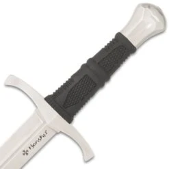 Honshu Crusader Quillon Dagger With Sheath - 1060 Carbon Steel Blade, Injection-Molded TPR Handle, Cast Steel Pommel - Length 18 5/8” -Knife Series Shop F17 UC3430