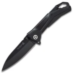 Rampage Tailwind Blackout Ball Bearing Pocket Knife - 3Cr13 Stainless Steel Blade, G10 And Steel Handle, Non-Reflective -Knife Series Shop F19 BK5466