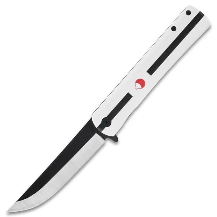 White Anime Assisted Opening Pocket Knife - 3Cr13 Stainless Steel Blade, Aluminum Handle, 3D-Printed Artwork - Closed 5” 5 White Anime Assisted Opening Pocket Knife - 3Cr13 Stainless Steel Blade, Aluminum Handle, 3D-Printed Artwork - Closed 5” - Image 5