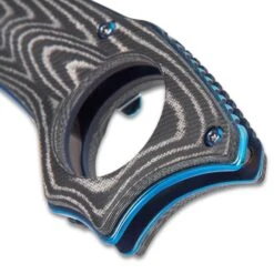 Hibben Warbird Folding Karambit - 7Cr17 Stainless Steel Blade, Micarta Handle Scales, Open-Ring Pommel - Closed 4 3/4” -Knife Series Shop F19 GH5103