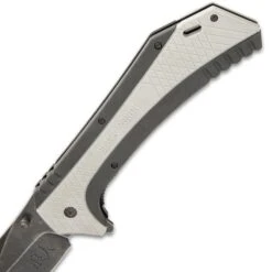 Black Ronin Maximus Razor Assisted Opening Pocket Knife - Stonewashed Stainless Steel Blade, TPU Handle - Closed 7” -Knife Series Shop F19 UC3445