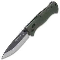 Bushmaster Explorer Micarta Pocket Knife - S35V Steel Blade, Micarta Handle Scales, Ball Bearing Pivot Lock - Closed 4 3/8” -Knife Series Shop F19 UC3498
