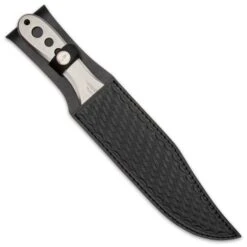 Hibben® III Throwing Knife With Black Sheath - One-Piece 3Cr13 Stainless Steel, Clip Point, Through Holes -Knife Series Shop F47 GH5107