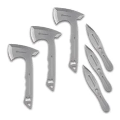 Smith & Wesson Throwing Combo Set With Sheaths - Stainless Steel Construction, Three Axes And Three Knives, Bottle Openers 11 Smith & Wesson Throwing Combo Set With Sheaths - Stainless Steel Construction, Three Axes And Three Knives, Bottle Openers -Knife Series Shop F47 SW08111