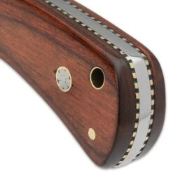 Gil Hibben Diamondback Knife And Sheath - 7Cr17 Steel Blade, Pakkawood Handle, Nickel Silver Bolster - Length 7 7/8” -Knife Series Shop G17 GH5100