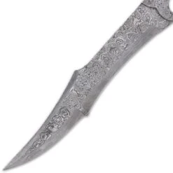 Timber Wolf Sheik Machete And Sheath - Damascus Steel Blade, Damascus Steel Handle, Bone Handle Scales - Length 17” -Knife Series Shop G17 TW841
