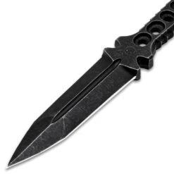 M48 Tanker Combat Dagger And Sheath - 3Cr13 Stainless Steel Construction, Stonewashed Finish, Open-Ring Pommel -Knife Series Shop G17 UC3442