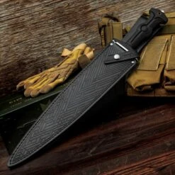 Honshu Legionary Dagger And Sheath - 7Cr13 Stainless Steel Blade, TPR Handle, Stainless Steel Guard - Length 19 5/8" 11 Honshu Legionary Dagger And Sheath - 7Cr13 Stainless Steel Blade, TPR Handle, Stainless Steel Guard - Length 19 5/8" -Knife Series Shop G17 UC3549
